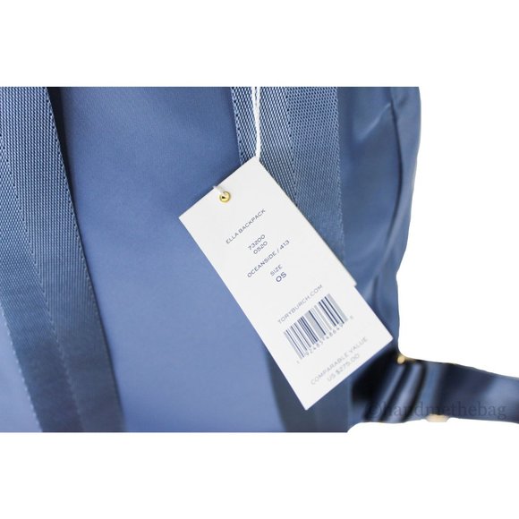 NWT Tory Burch 73200 Ella Medium Nylon Oceanside Shoulder Backpack Bag Bookbag - Picture 3 of 9